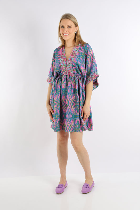 Ibiza-Kleid Knielang